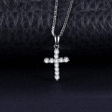 Exquisite 925 Sterling Silver Cross AAA+ Quality CZ Pendant - Wholesale Prices - The Jewellery Supermarket